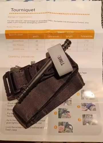 Taktyczna opaska uciskowa, staza ratunkowa 75cm.
