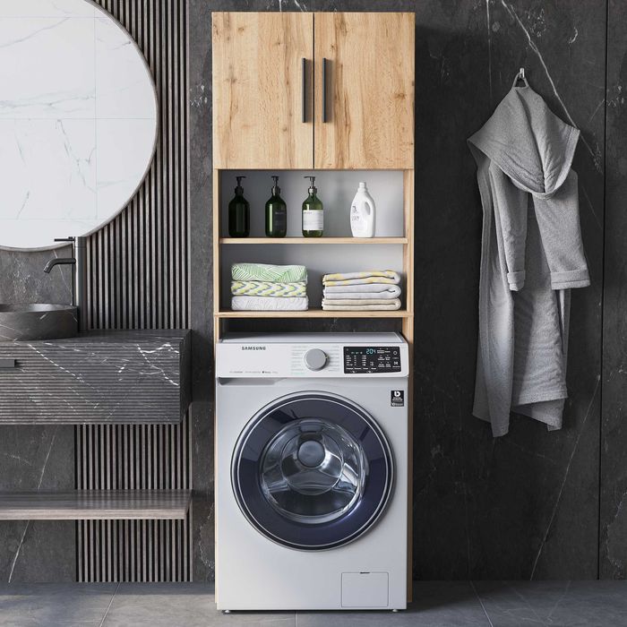 Тумба над стиральной машиной МП-006 с полками 640х1900х250 мм