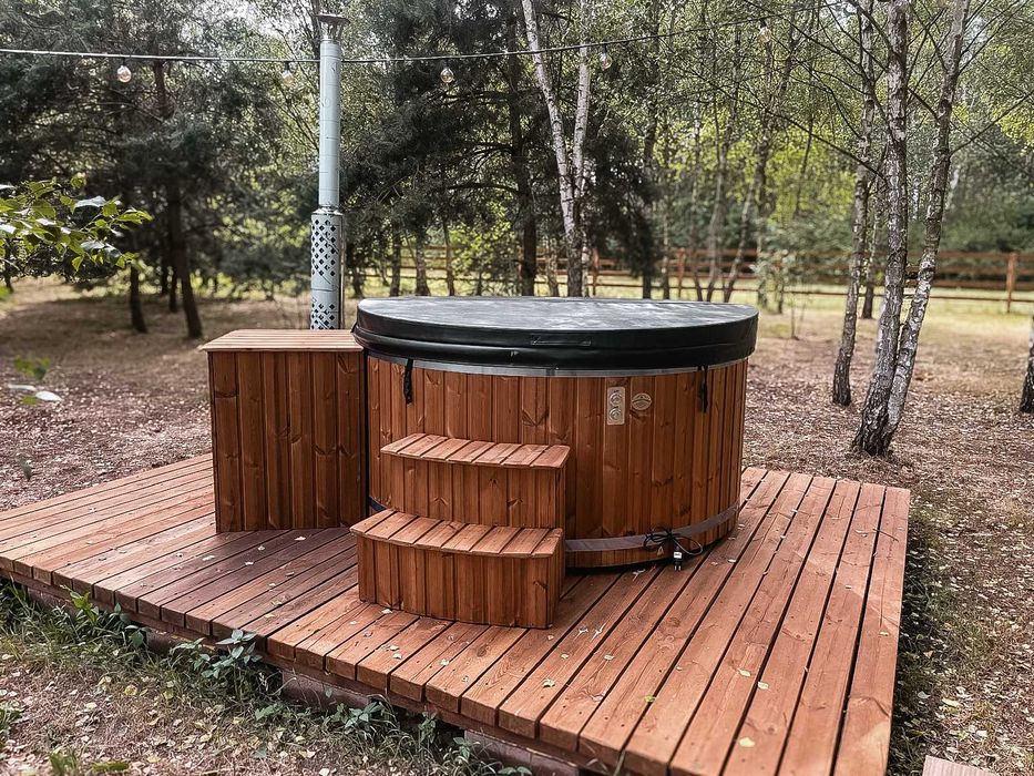 Balia ogrodowa 8 os. | Piec 35kW | Hydromasaż + Aeromasaż | LED