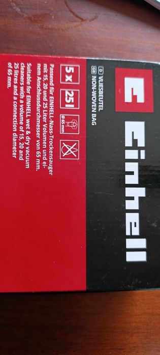 3 Sacos de Aspirador Einhell 25L Novos