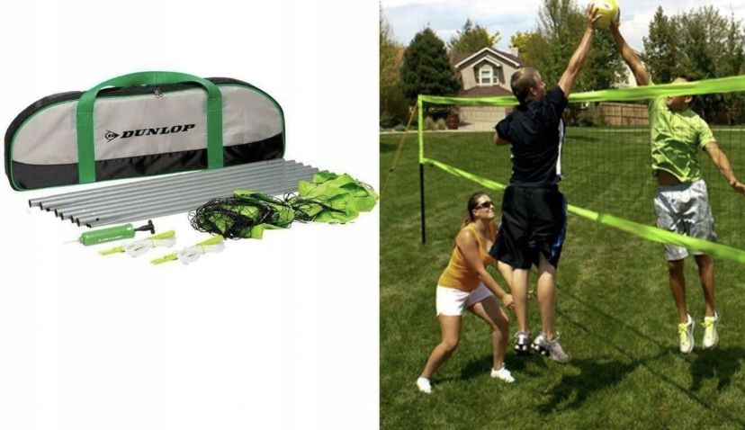 Zestaw do siatkówki piłka siatka stojąca pokrowiec