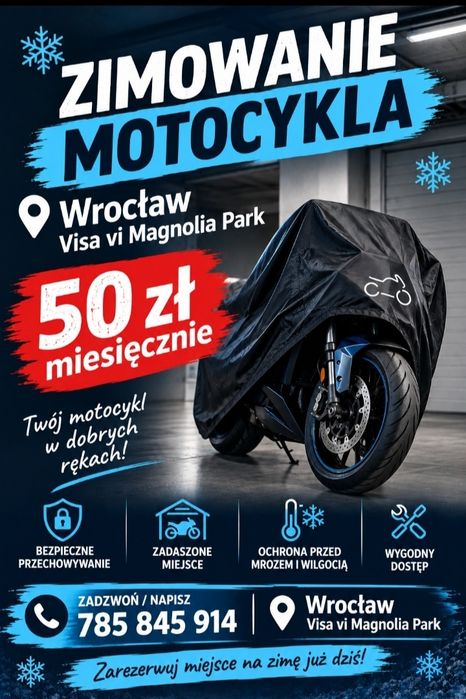 Zimowanie motocykla ul. Legnicka