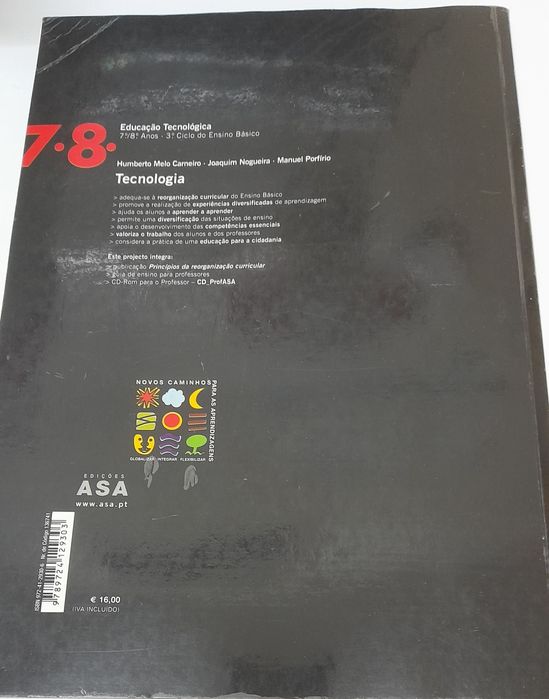Livro Educação Tecnológica 7°,8°Anos - (Livro antigo) - Bom estado