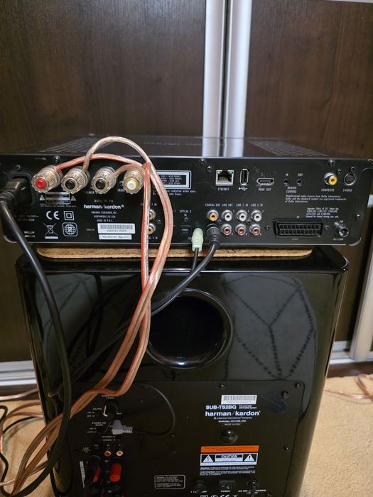 Zestaw stereo Herman Kardon amplituner HS2X0 + subwoofer  i głośniki.