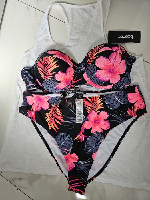 Nowy z metką dwuczęściowy strój kąpielowy boohoo 42