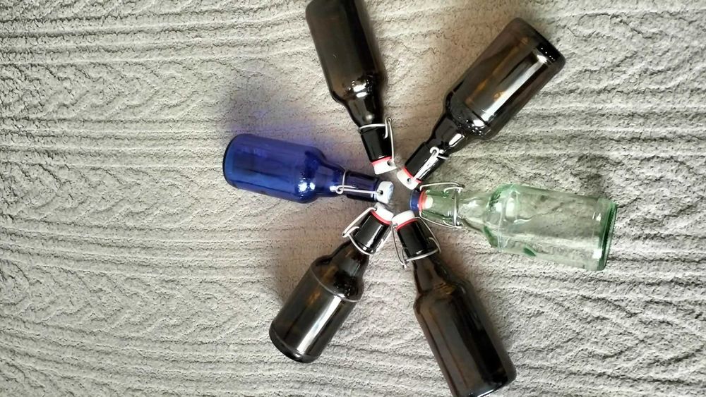 butelki z korkiem i uszczelką 6 sztuk 330mililitra na soki