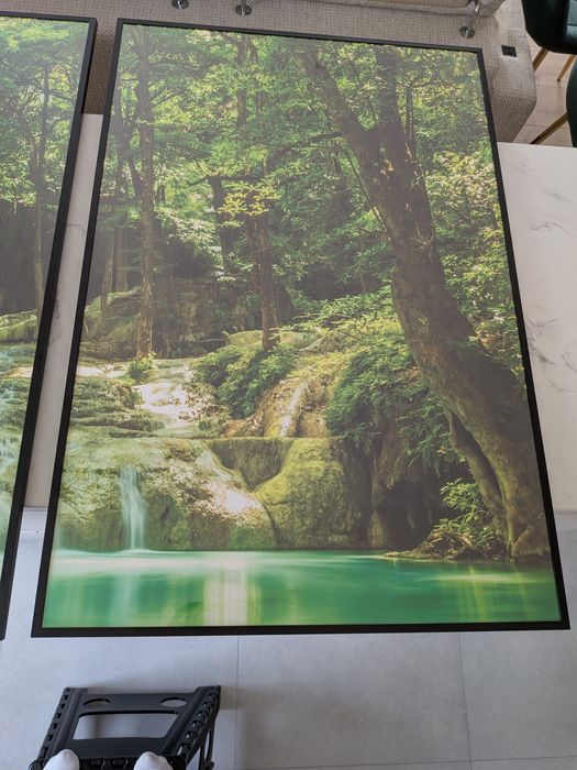 2 x obraz w czarnej ramie 62cm x92,5 cm