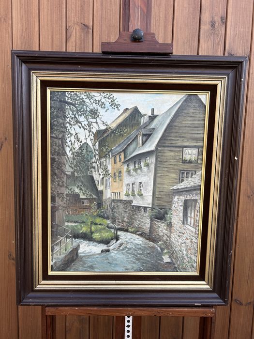 Obraz z murowanymi budynkami kamienica #9039 Stylowy Wegrów