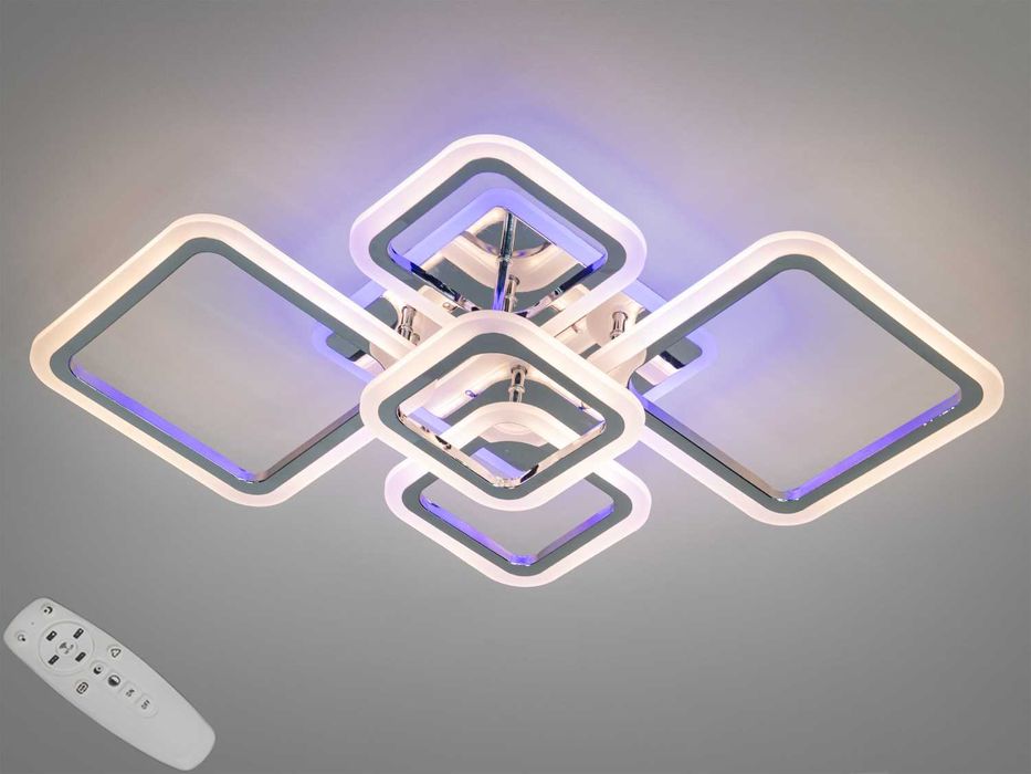 Світлодіодна люстра смарт світильник з пультом, 80W