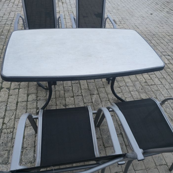 Zestaw ogrodowy na alumniowym stelażu