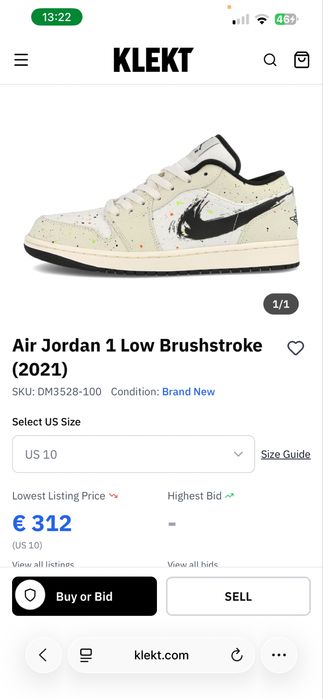 Air Jordan 1 Low se Brushstroke / Pincelada