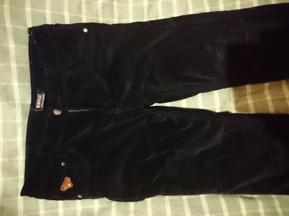 Брюки на утеплителе,в рубчик