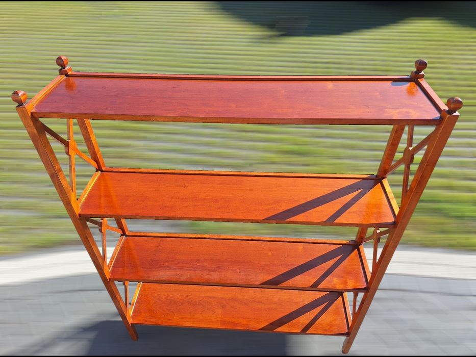 Vintage, drewniany regał na książki Grange