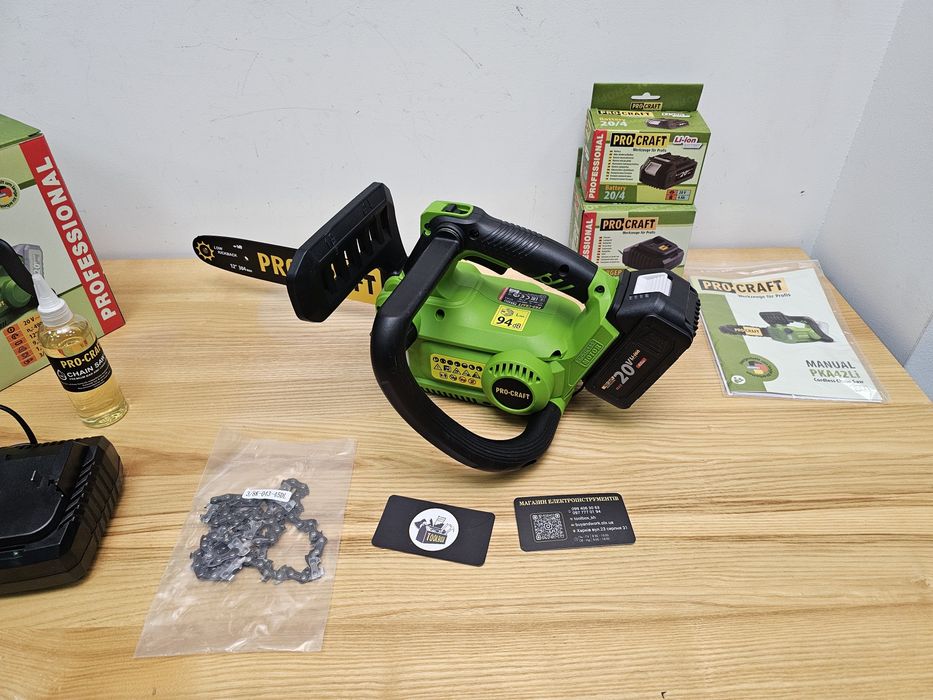 Пила Цепная Аккумуляторная ProCraft PKA42 304мм Шина +Акб 4.0Ah+з.у