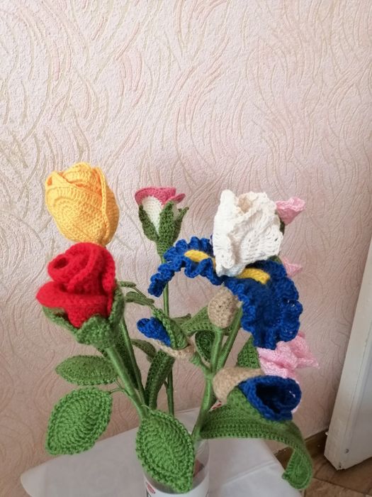 Декор. Вязаные цветы
