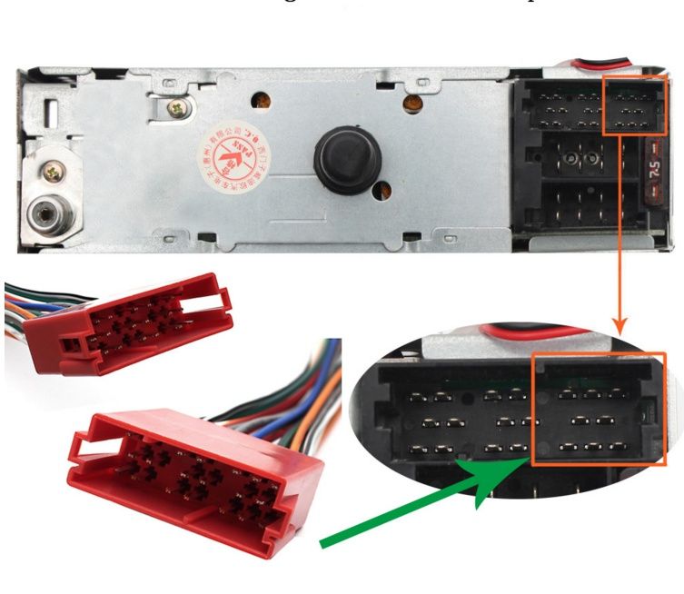 Переходник audio 8-Pin 20-Pin Mini ISOдля магнитолы Audi Skoda VW Seat