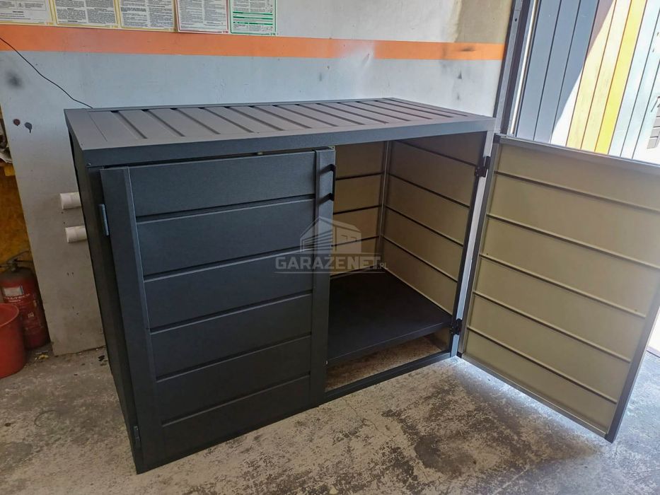 Box Rowerowy - Schowek Na Rower Wózek 180X100  Antracyt Nb431