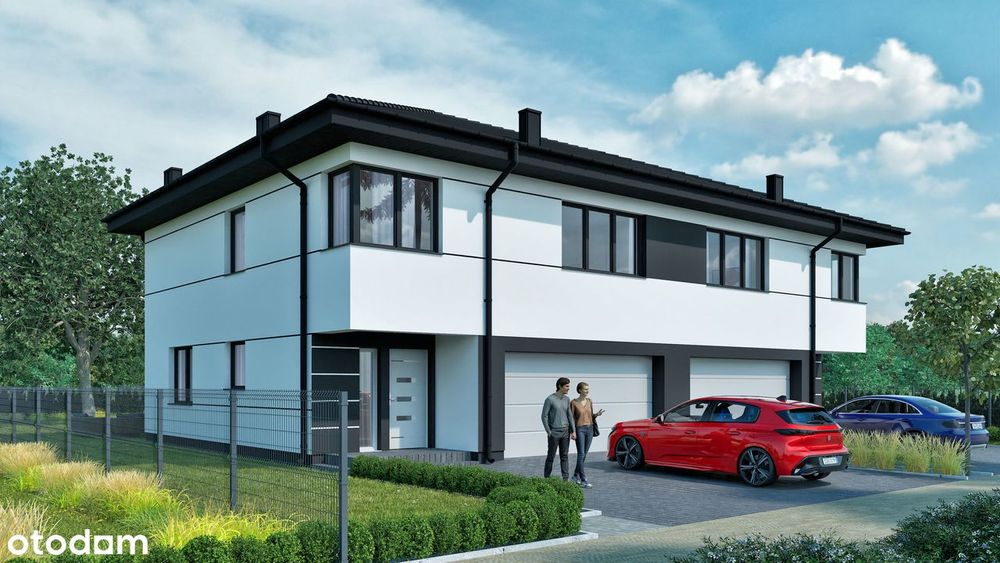 dom Chotomów ½ bliźniaka 177 m2+20m2, bez PCC, PKP, droga gminna