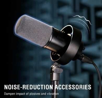 Microfone dinâmico Branco podcast Gaming Fifine XLR K688 USB para PC