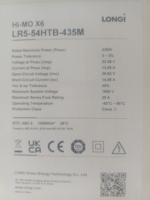 Сонячна панель‼️ LONGI 435/530/615/645/650 hi-mo x10, full black