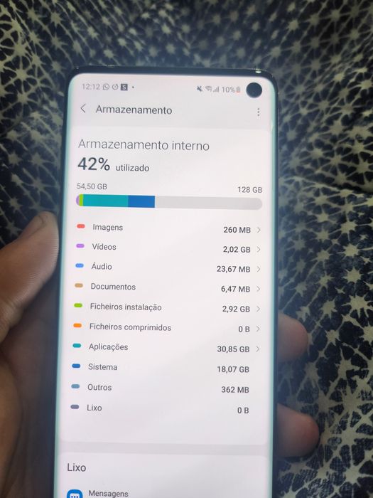 Samsung s10 como novo