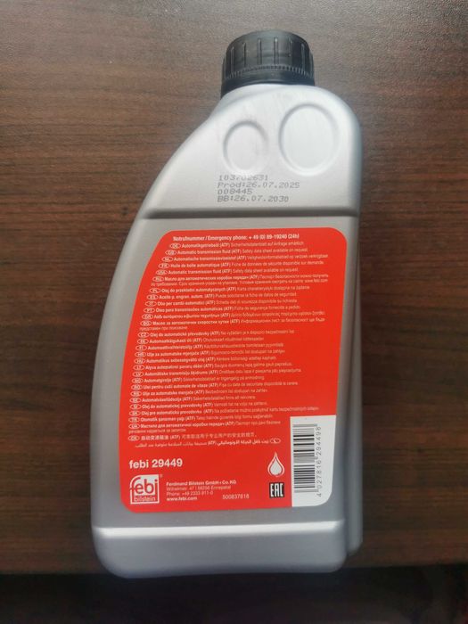 Òleo de caixa automática ATF febi Billstein, 1 Litro