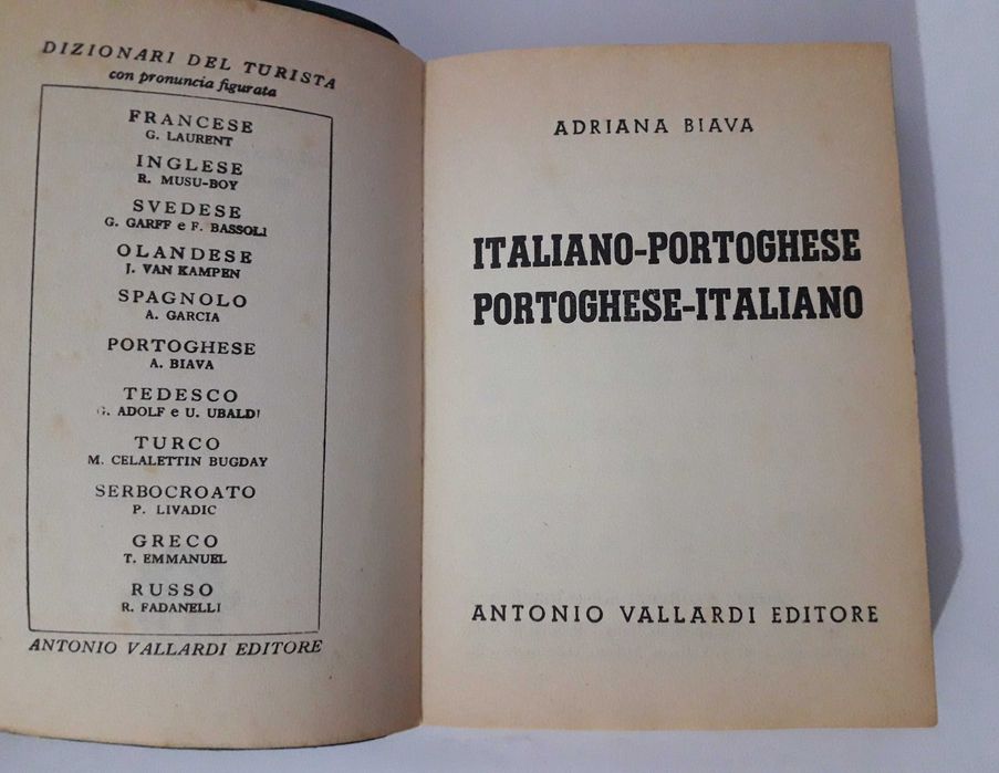 Dicionário antigo de bolso Italiano-Português-Italiano