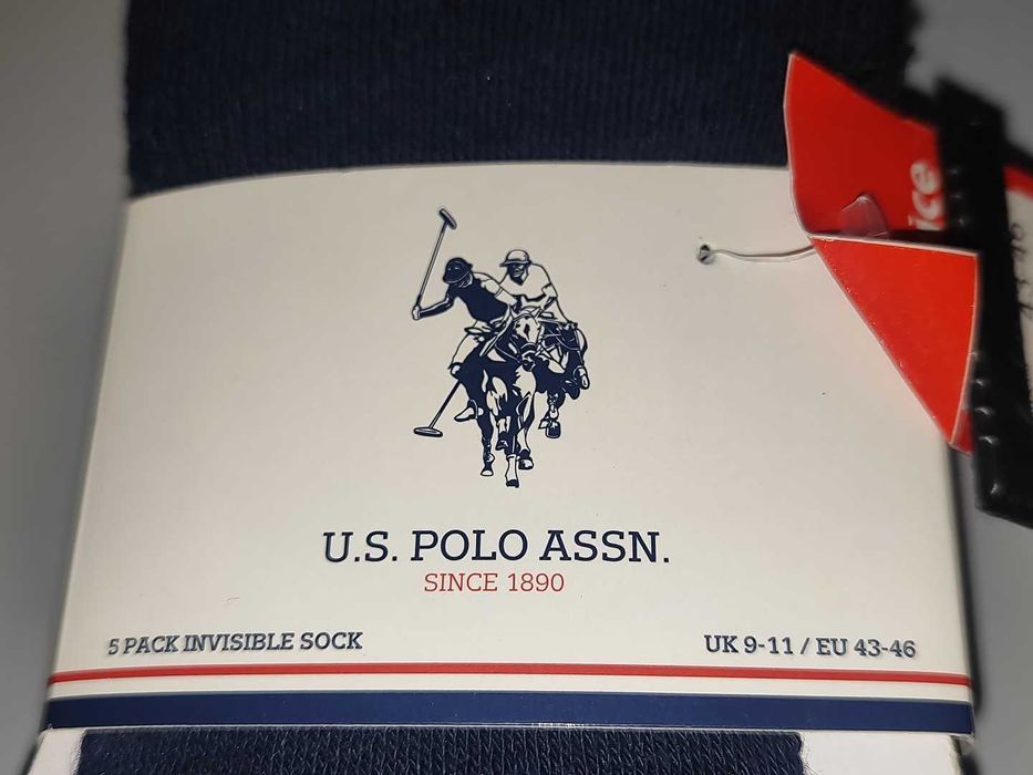 U.S. Polo Assn. Pięciopak Stopek Stopki Męskie 5 Par Hologram Nowe
