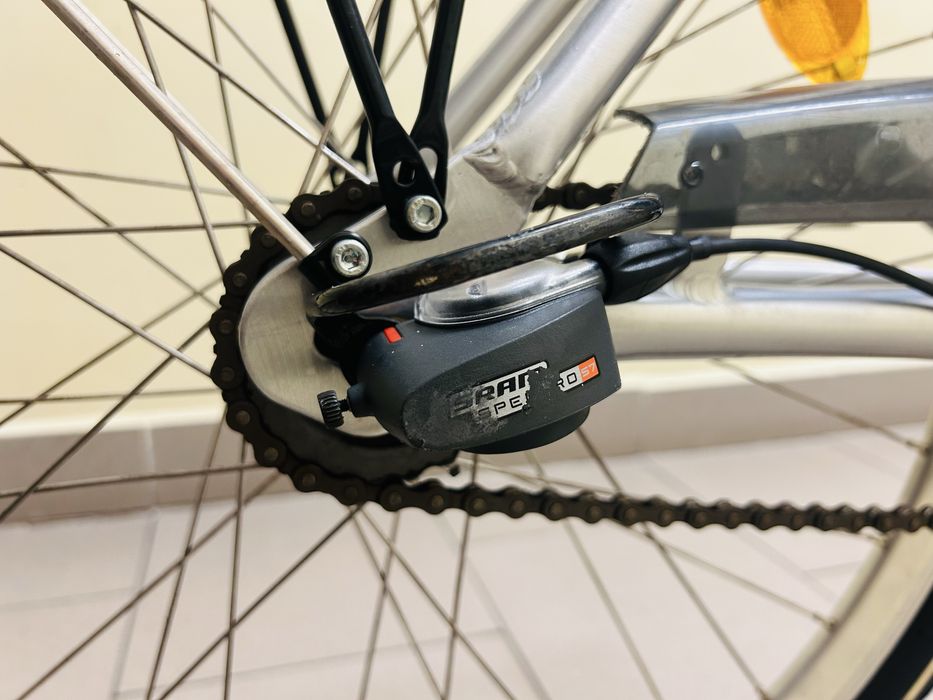 Ładny Rower Miejski Damski Damka 7 biegów + Koszyczek