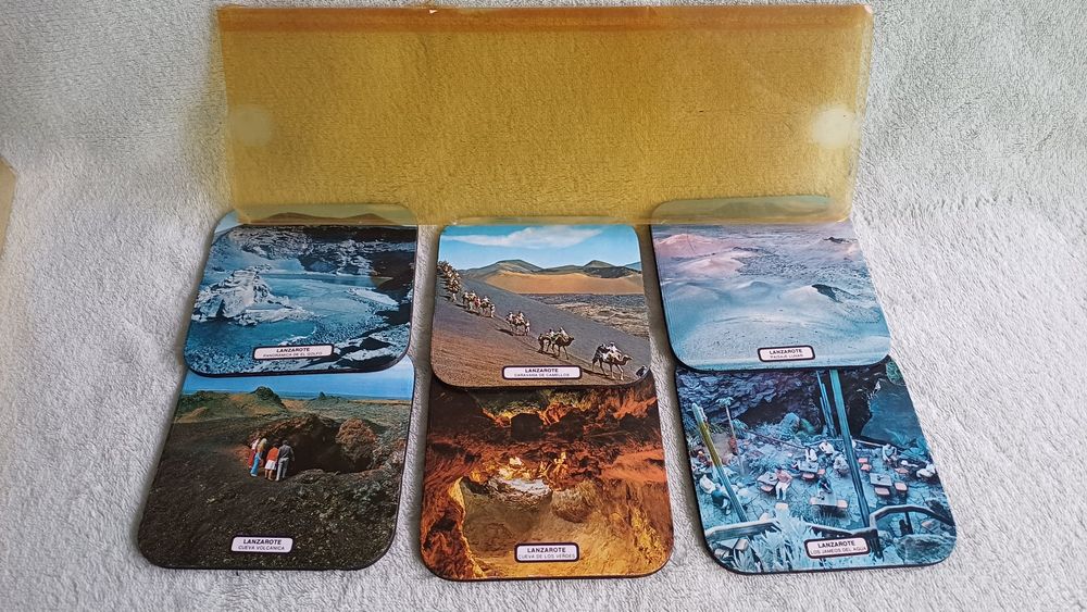 Vintage Zestaw podkładek  LANZAROTE Hiszpania /RETRO