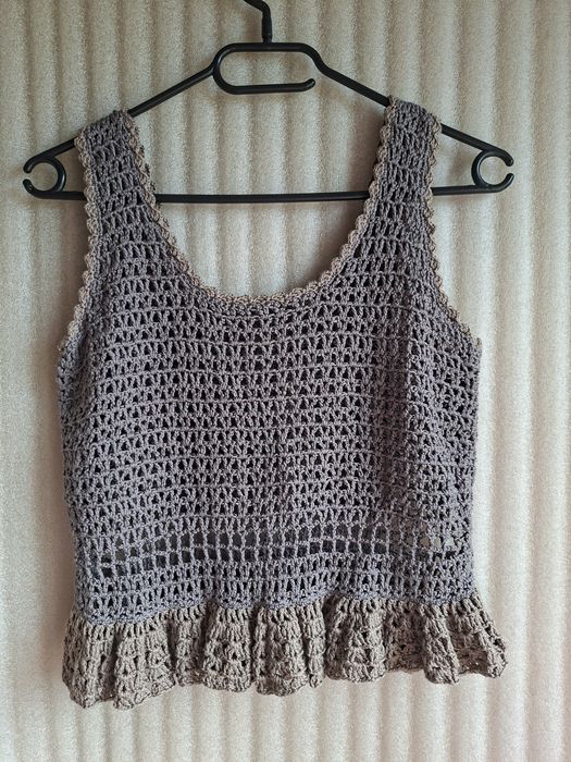 Ręcznie robiony top croptop M 38 L 40
