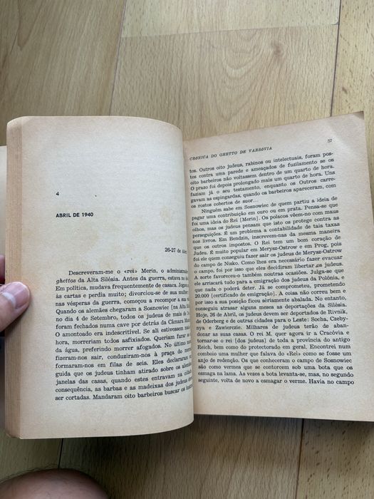 1ª Edição 1964: Crónica do Ghetto de Varsóvia - E. Ringelblum