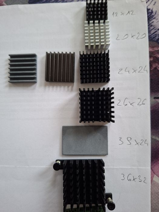 Radiator do starego procesora lub DIY od 12 x 12 do 65 x 104 mm