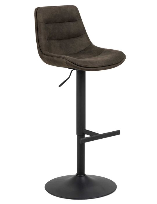 IDA Beżowy_Brązowy_noga czarna HOKER Krzesło barowe obrotowe do kuchni