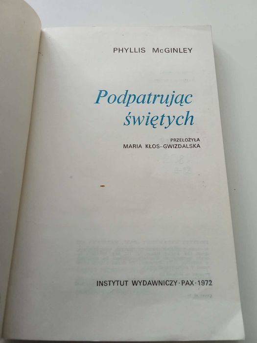 Podpatrując świętych Phyllis McGinley