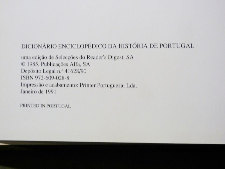dicionário enciclopédico da história de Portugal