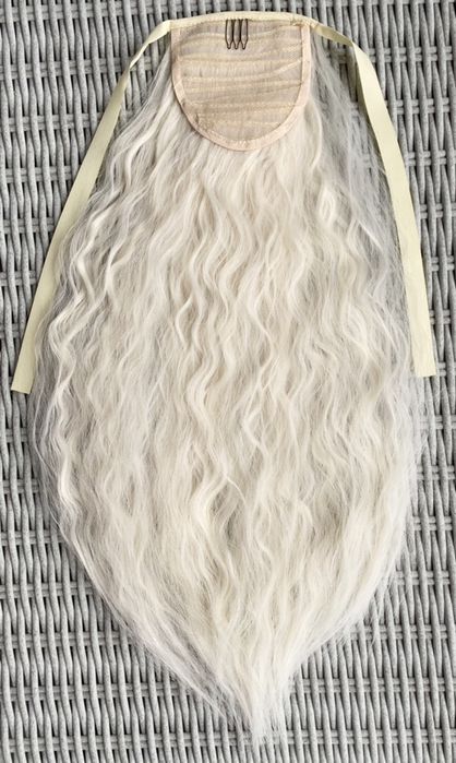 Premium Ultra włosy doczepiane, platynowy blond, kycyk, fale 224.