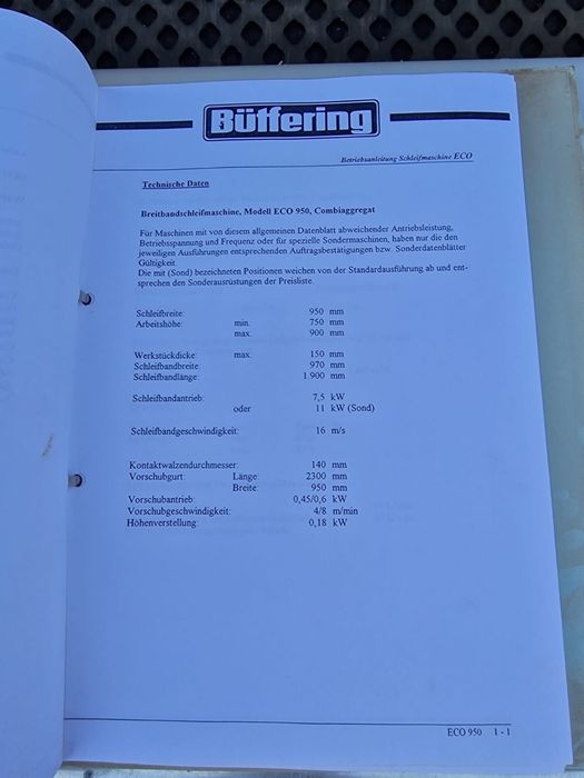 Szlifireka przelotowa szerokotaśmowa butfering