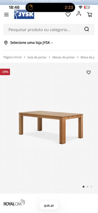 Mesa JYSK com uso de apenas 1 ano