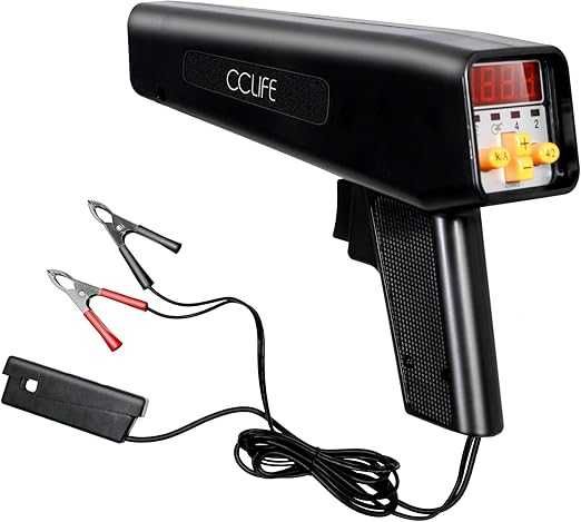 CCLIFE Pistolet do zapłonu stroboskop cyfrowy wyświetlacz, 10-16V 10 W