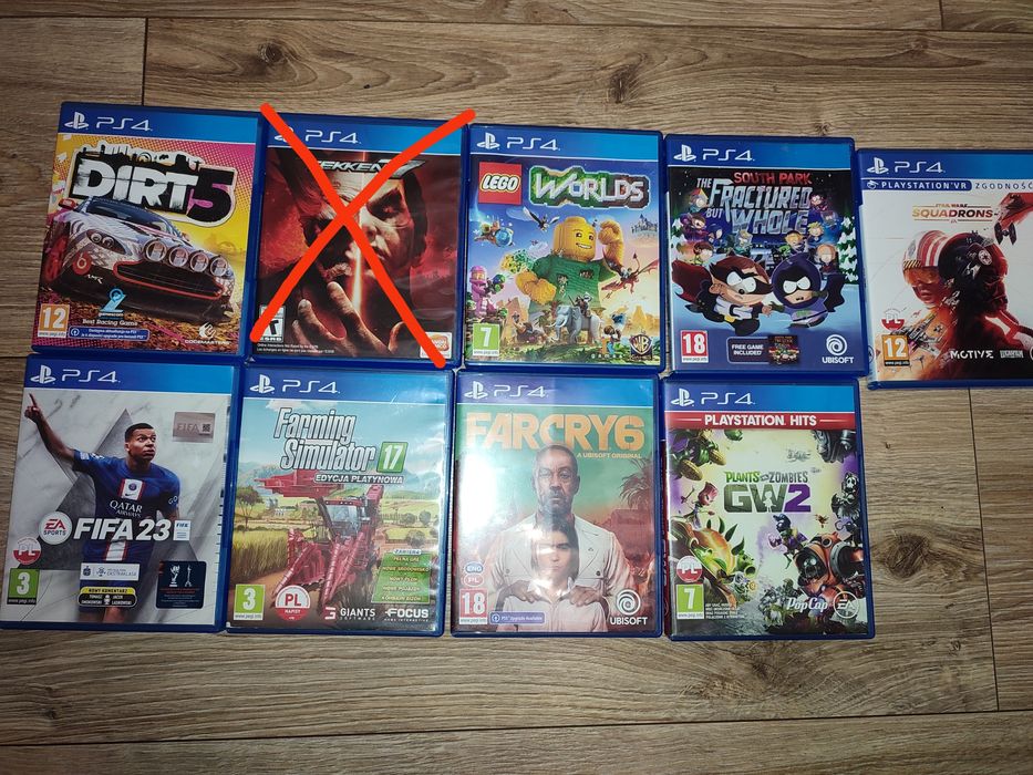 MEGA ZESTAW 8 GIER na PlayStation 4