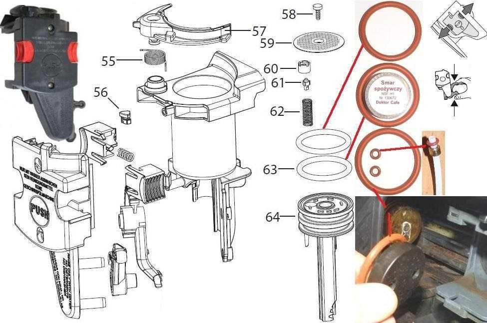 Zestaw smar uszczelki ekspres Delonghi 21 28 ECAM ETAM 29 36 Magnifica