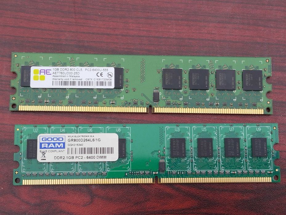 Материнська плата ASUS, оперативка DDR-2, ТВ-тюнер (все б/в)