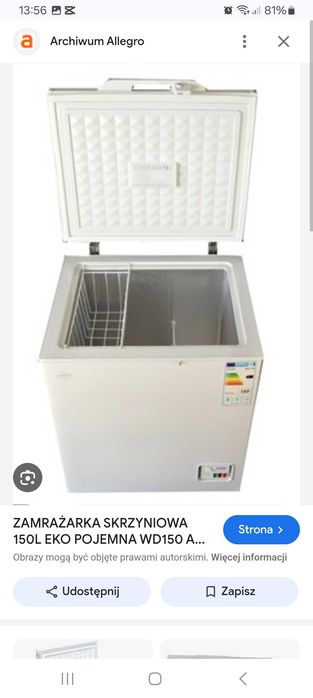 Zamrażarka używana jak nowa