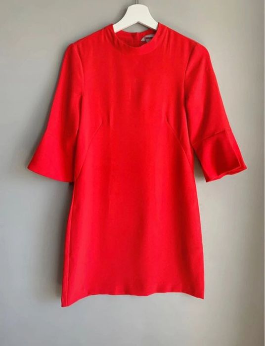 Czerwona sukienka mini H&M rozm. XS