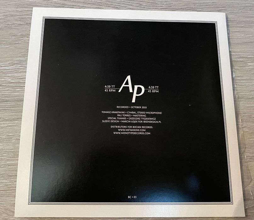 Tomasz Krakowiak "A / P" 7" Bocian Records