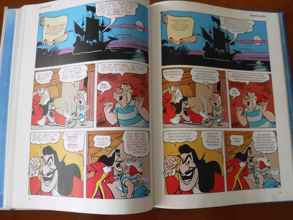 Peter Pan em Banda Desenhada BD - Edição Bilingue Inglês e Português