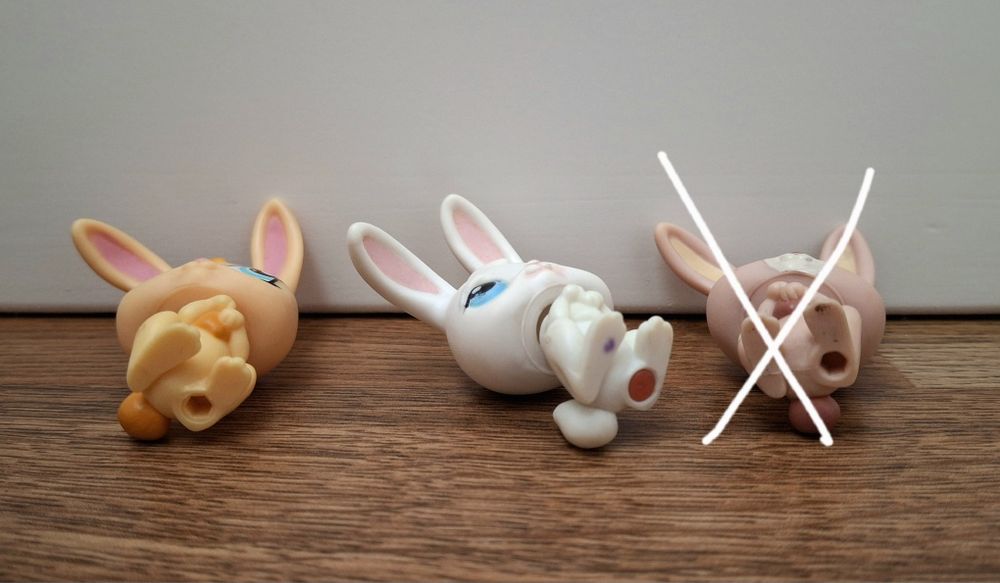 Littlest Pet Shop 2 figurki #1310 #49 Królik