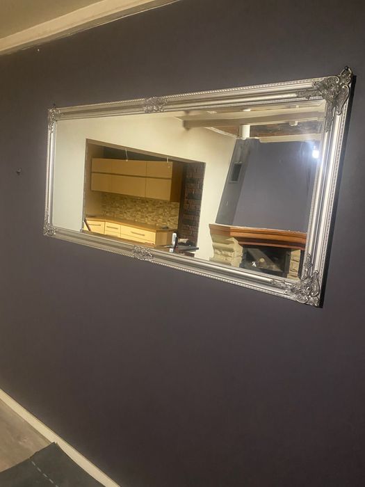 Lustro w stylowej srebrnej oprawie 160x 70