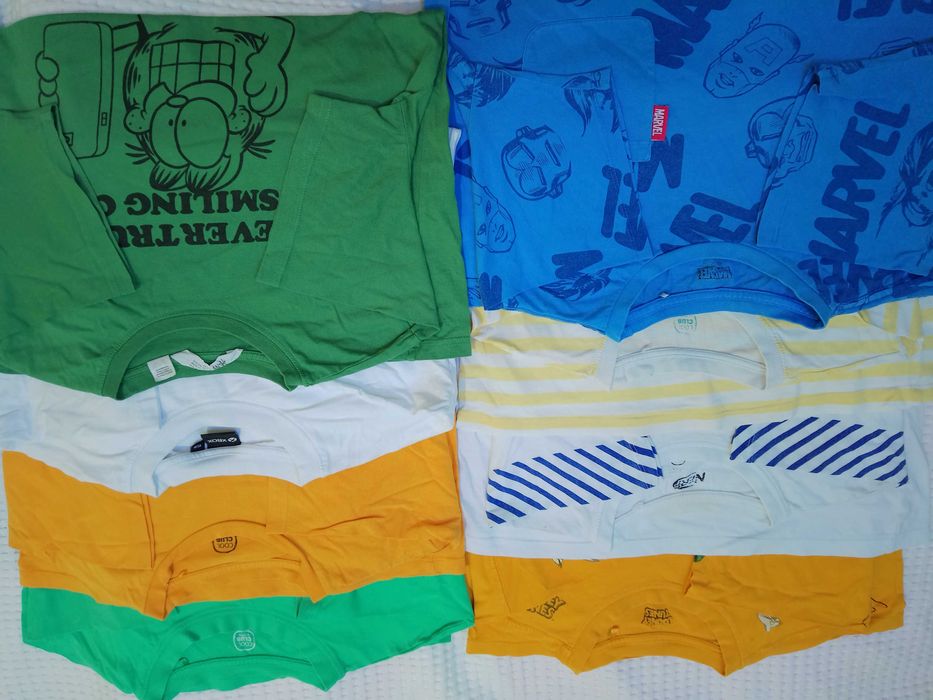 Koszulki dł. i krótki rękaw paka 12szt. roz. 158